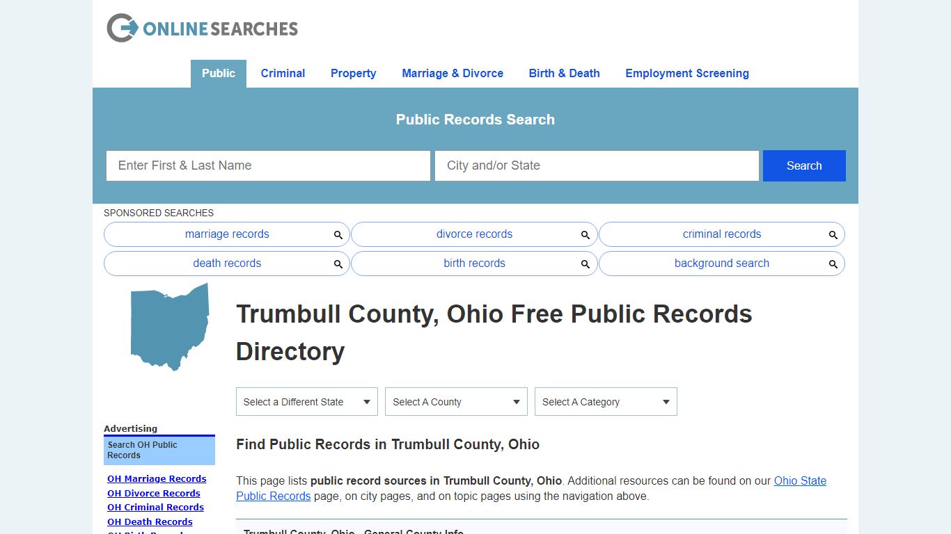 Trumbull County, Ohio Public Records Directory